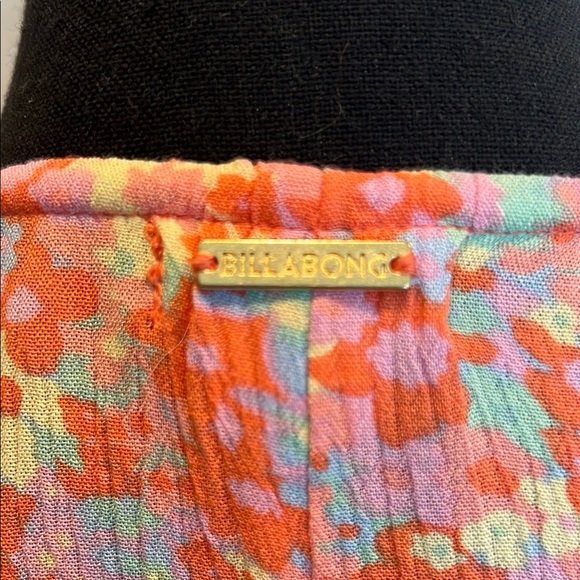 Billabong Floral Midi Wrap Dress - Pink and Blue - Picture 7 of 8